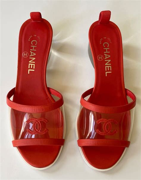 chanel red slides|chanel slides price.